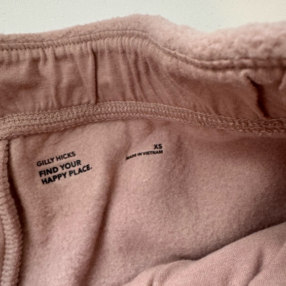 New condition Women Gilly Hix fleece lounge joggers dusty pink size XS $45 - Picture 5 of 5